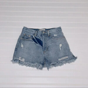 Blank Paige Lola Denim Button Fly Distressed Cutoff short  Shorts Size Small